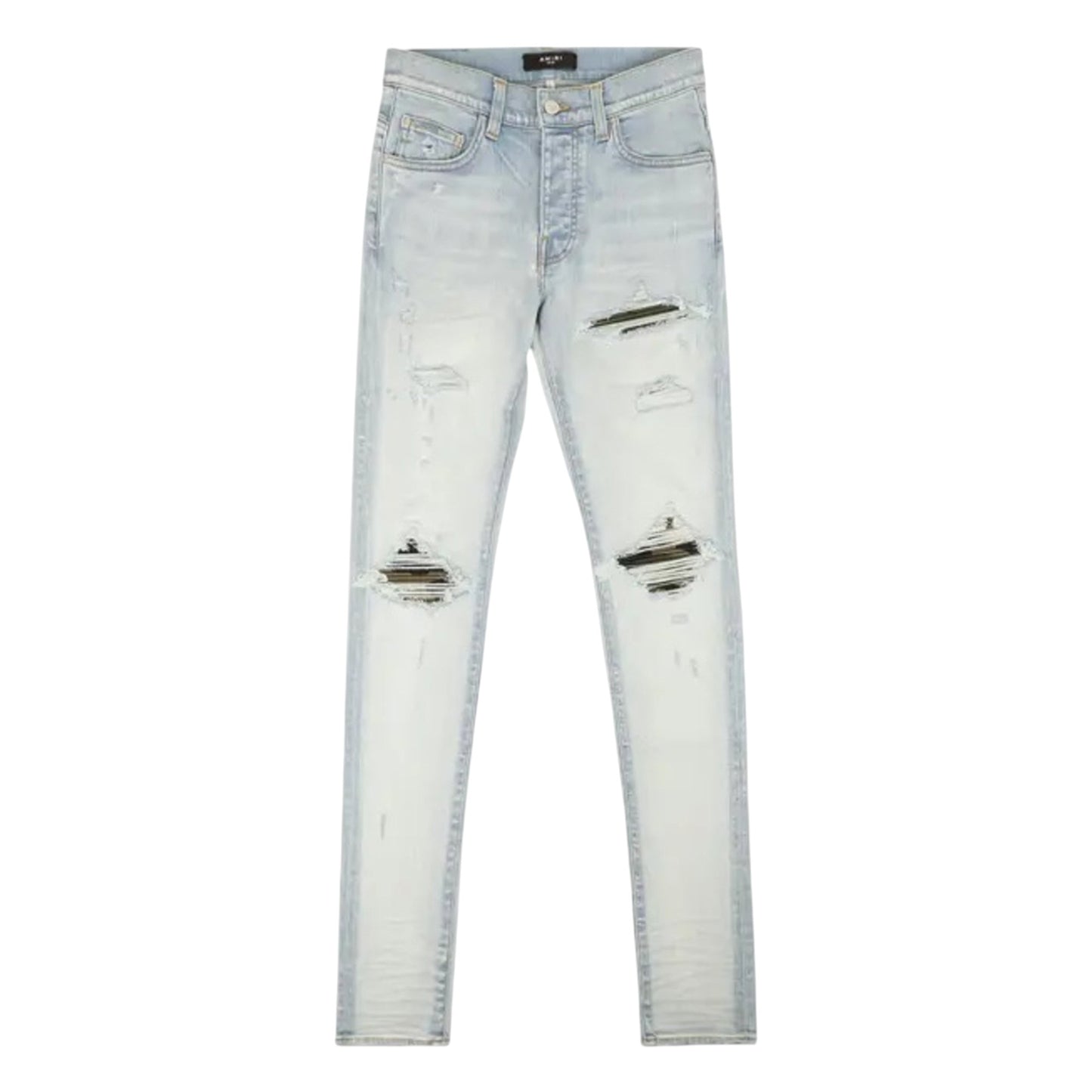 Amiri MX1 Camo Jean Light Indigo Blue Jeans