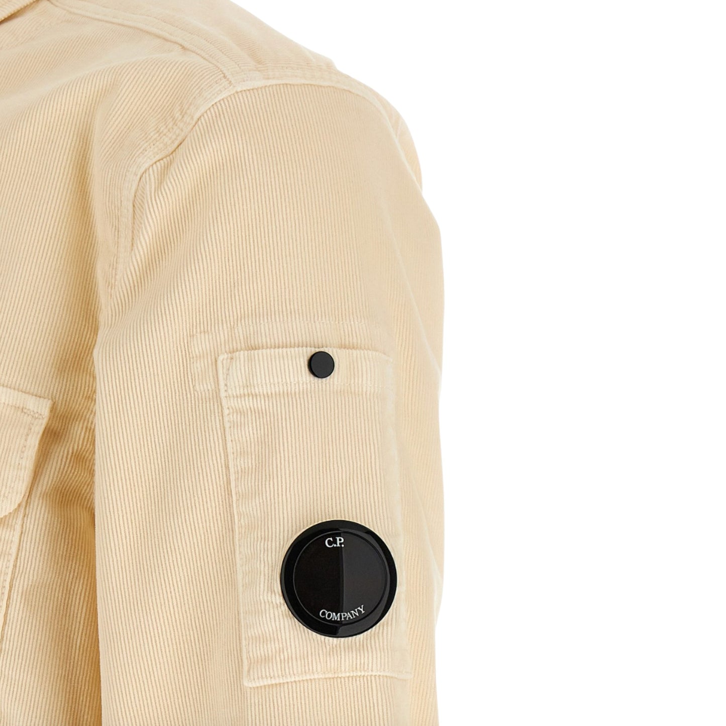 C.P. Company Corduroy Lens Button Beige Overshirt