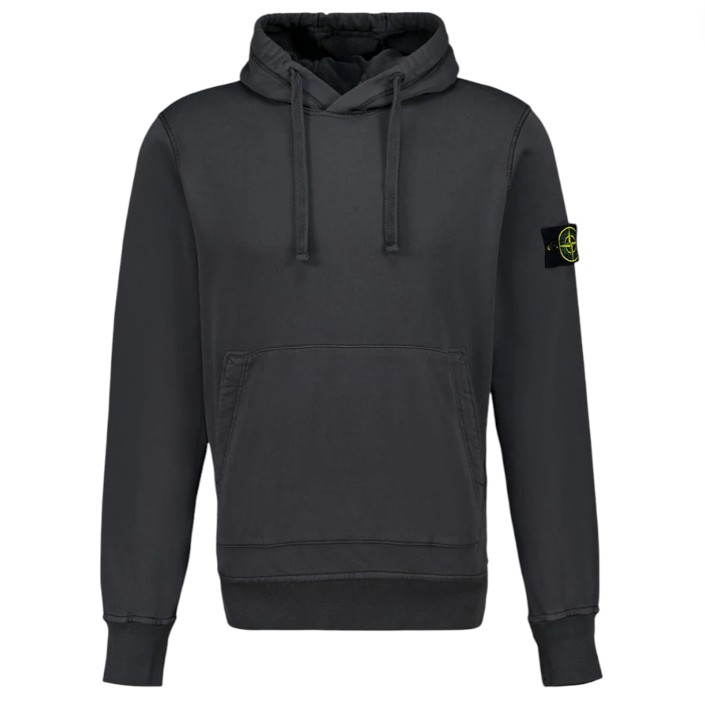 Stone Island Organic Hoodie Lead Grey Hoodie — Stone Island