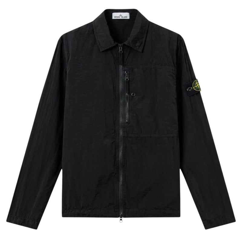 Stone Island Nylon Metal Zip-Up Black OVershirt Stone Island Nylon Metal Zip-Up Black OVershirt