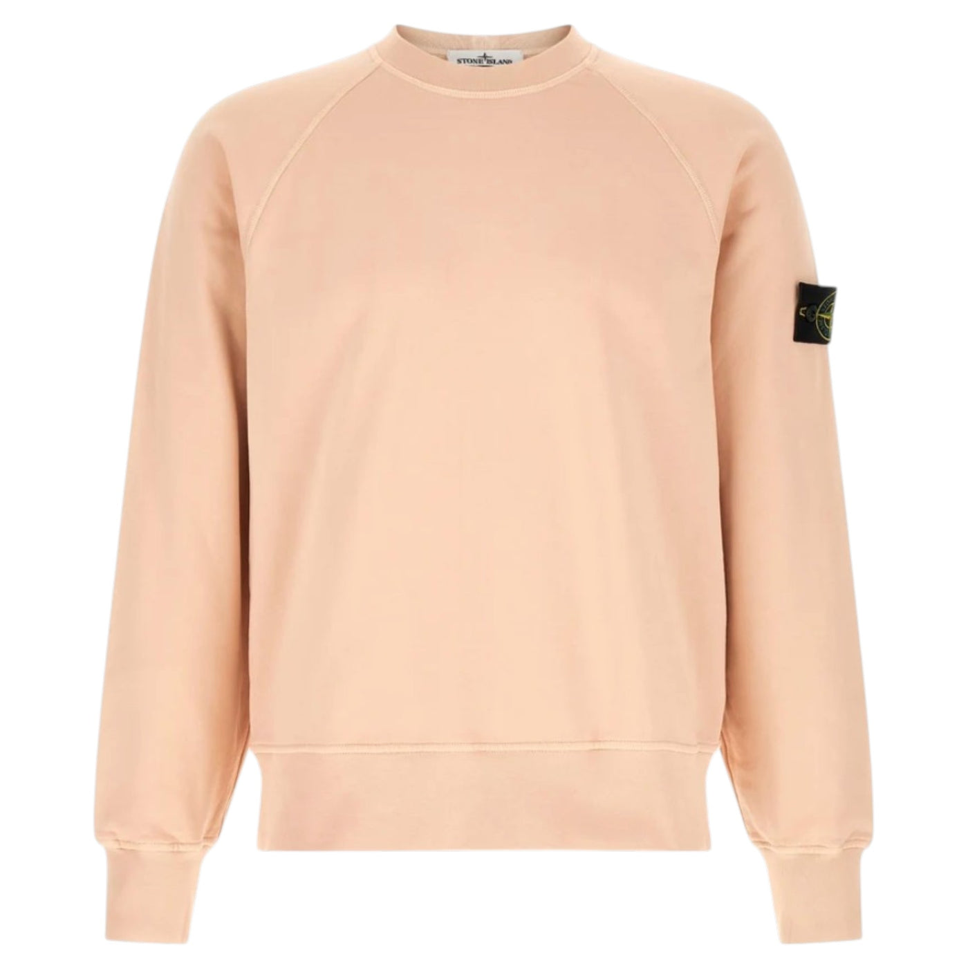 Stone Island Organic Cotton Pale Pink Peach Sweatshirt — Stone Island