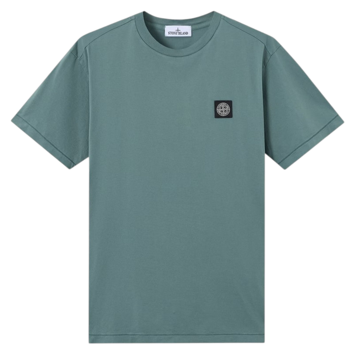 Stone Island Compass Patch Logo Ocean Green T-shirt — Stone Island