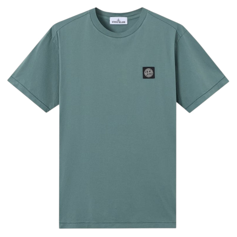Stone Island Compass Patch Logo Ocean Green T-shirt Stone Island Compass Patch Logo Ocean Green T-shirt