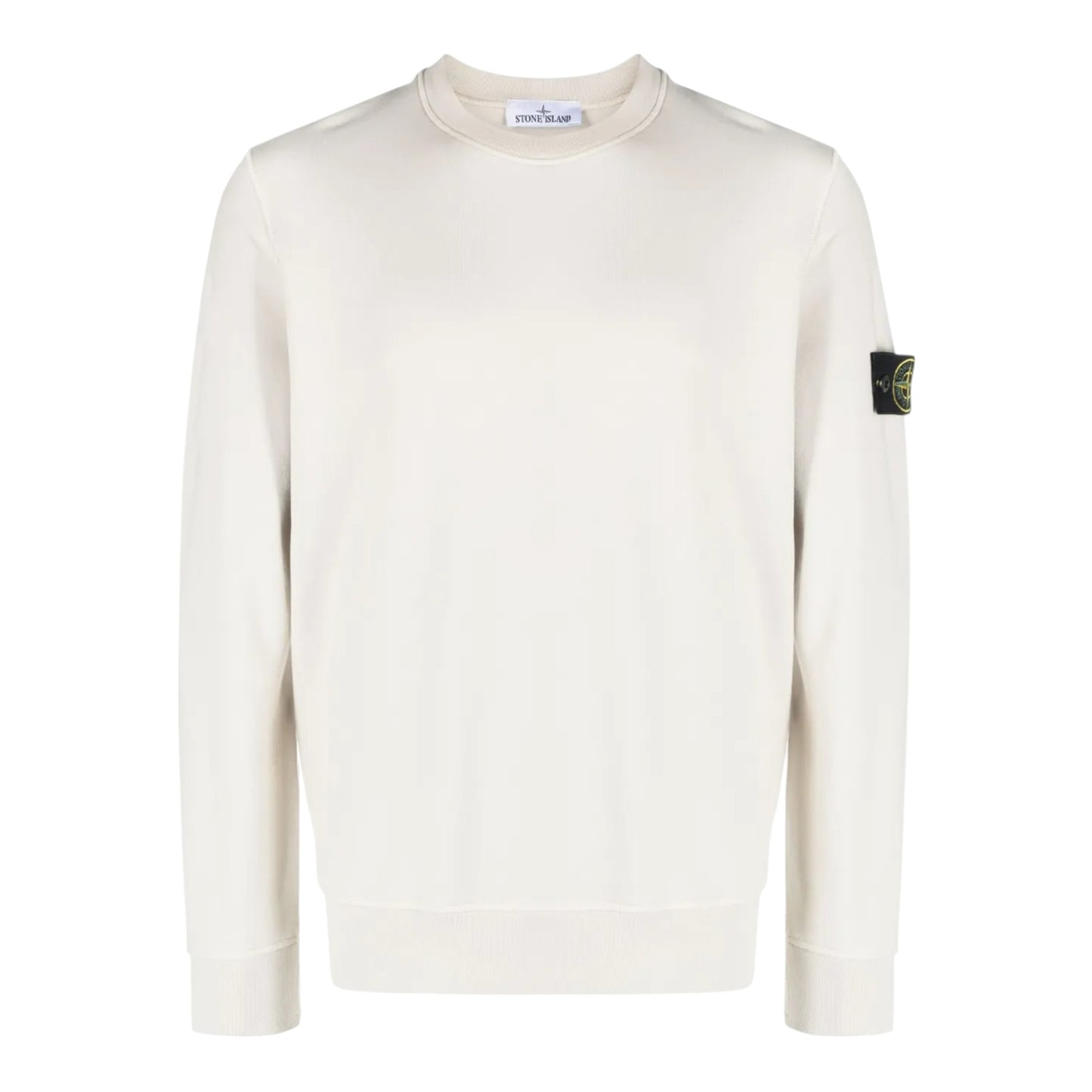 Stone Island Organic Cotton Cream Sweatshirt