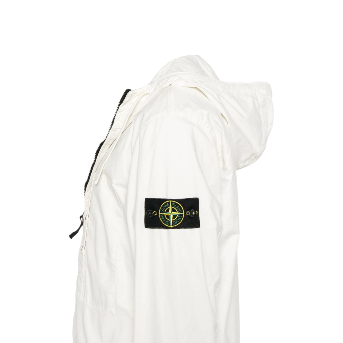 Stone Island Supima Cotton Stretch Hooded Ivory Jacket