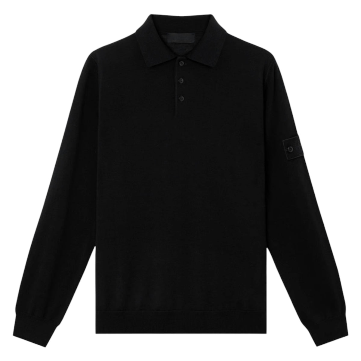 Stone Island Pure Light RWS Wool Ghost Black Sweatshirt — Stone Island