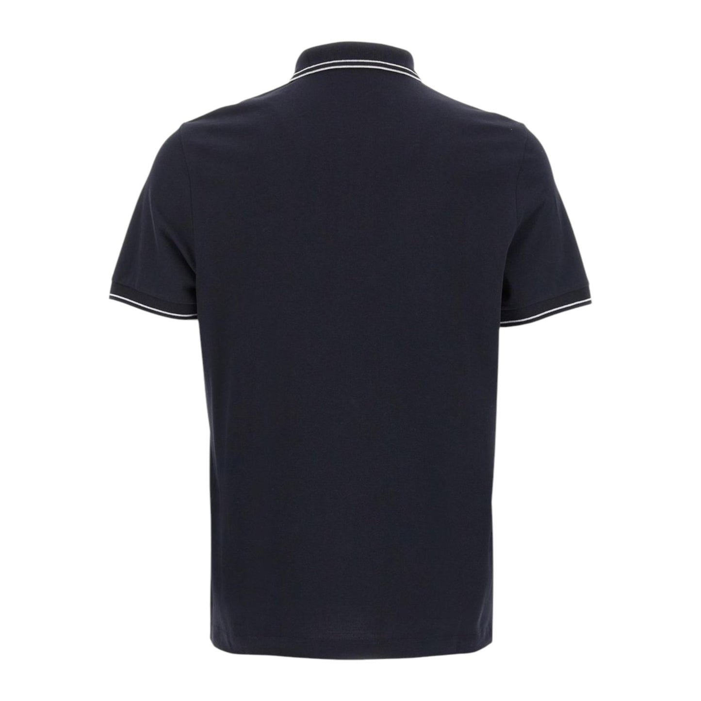 Stone Island Organic Cotton Elastane Pique Navy Polo Shirt