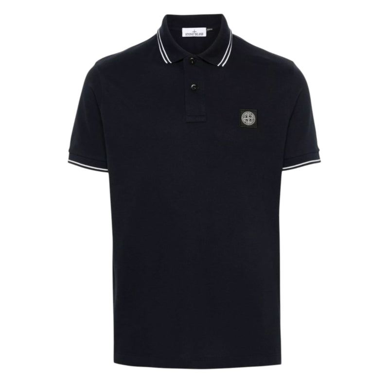 Stone Island Black Cotton Polo Stone Island Black Cotton Polo