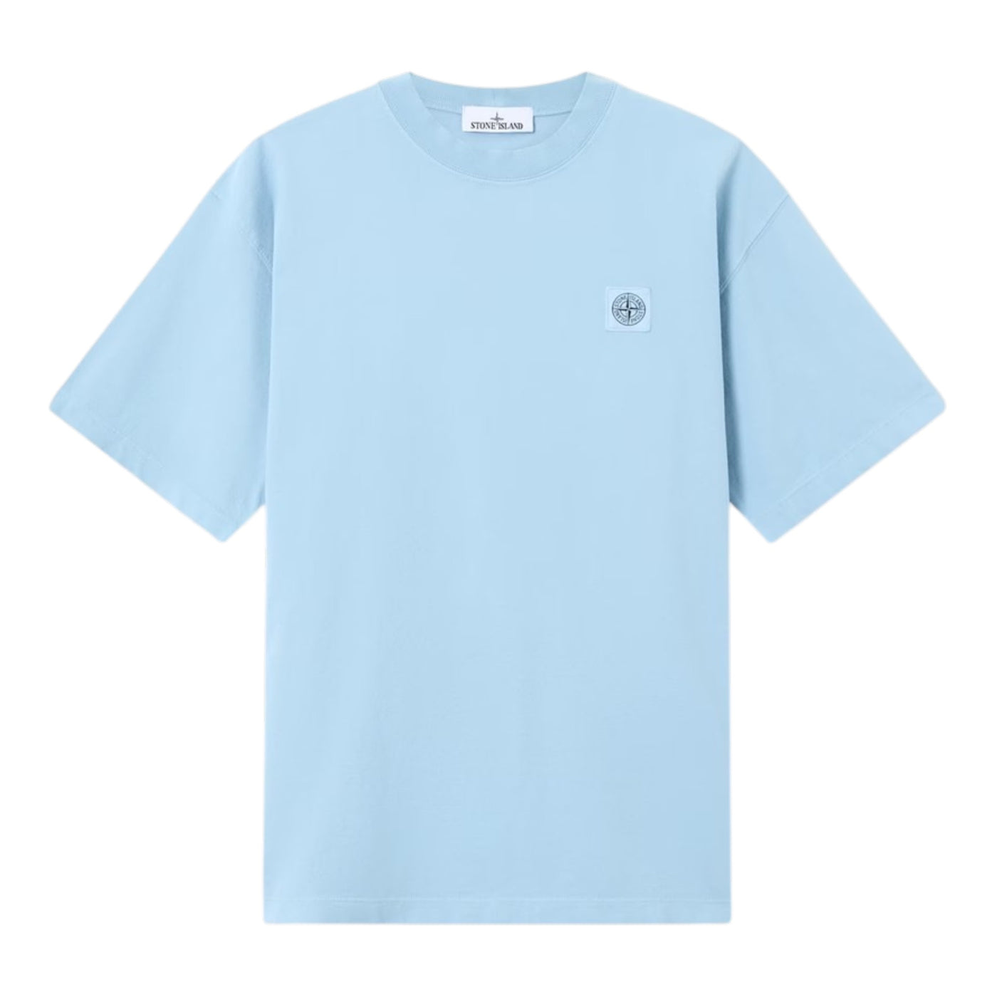 Stone Island Compass Patch Logo Neutral Light Baby Blue T-shirt