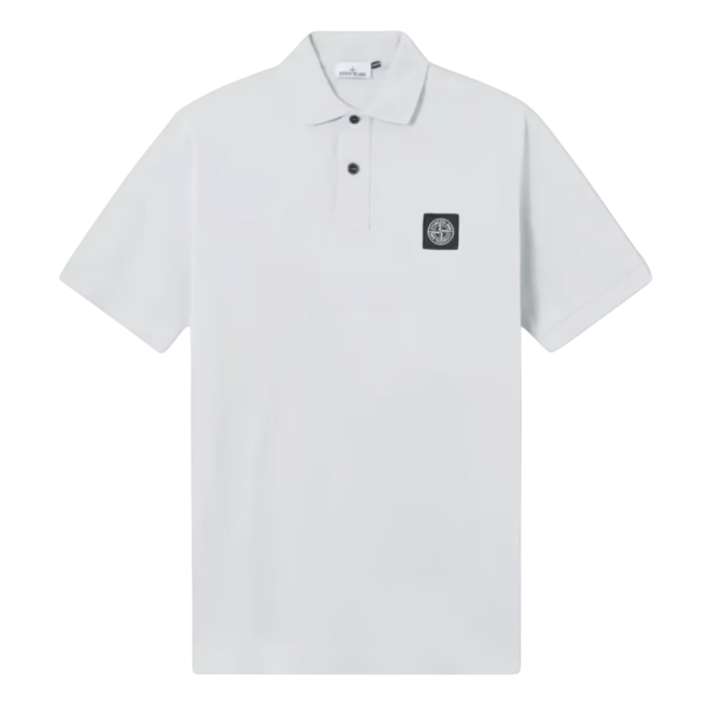 Stone Island Organic Cotton Elastane Pique Sky Blue Polo Shirt