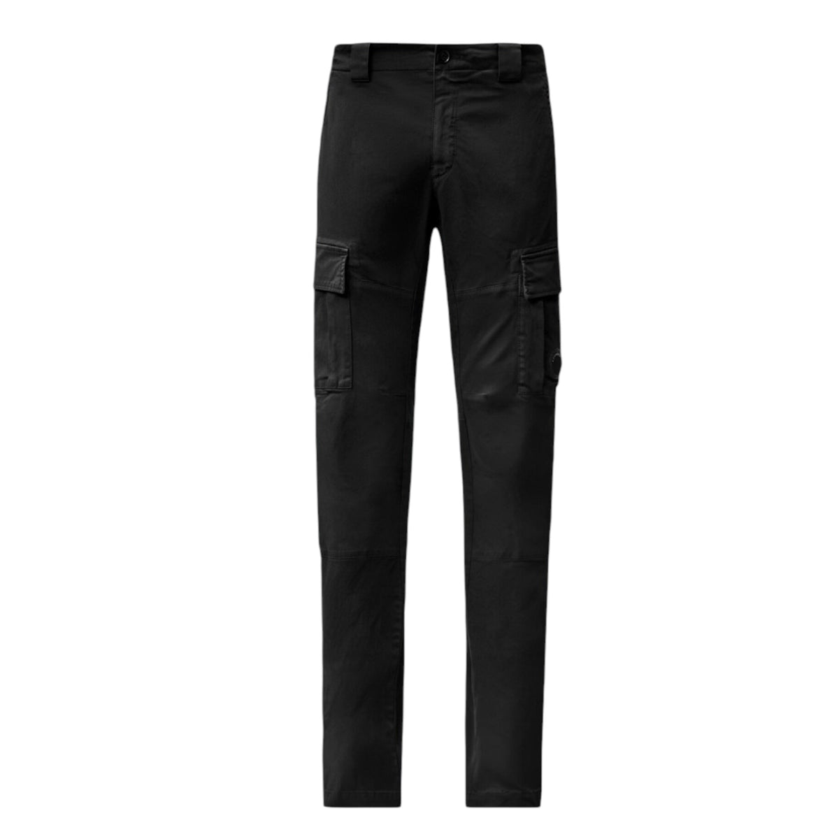 C.P. Company Stretch Sateen Ergonomic Black Sand Cargo Pants — C.P. Company