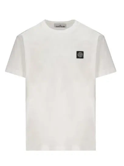 Stone Island Whiten T-Shirt in 60/2 Cotton Jersey - flizzone