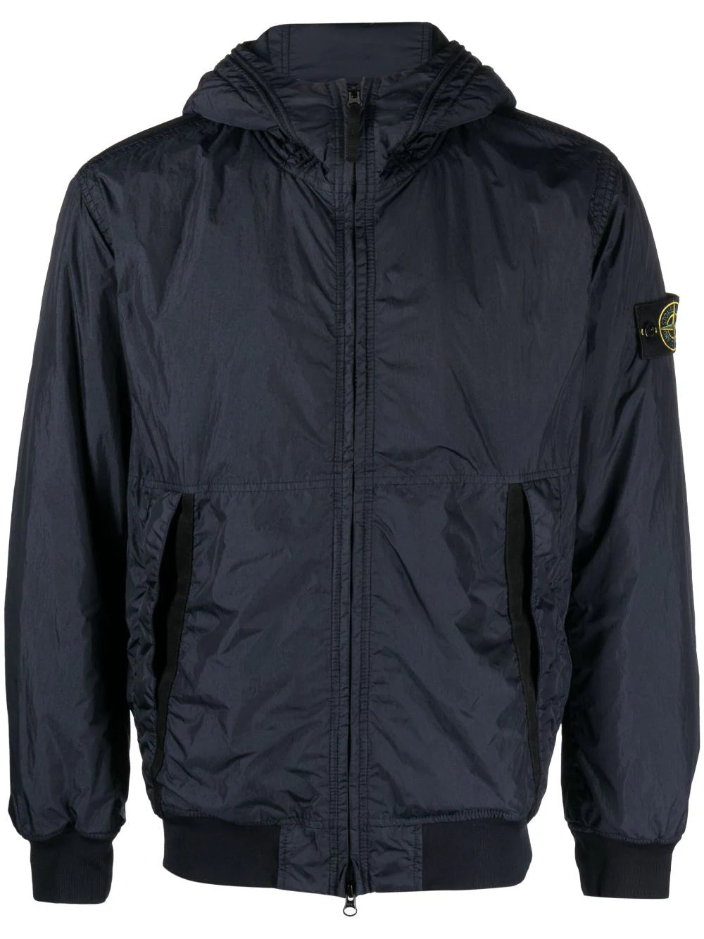 Stone Island Navy Crinkle Reps Primaloft Hooded Jacket
