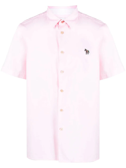 Paul Smith Pink Cotton Short Sleeve Shirt