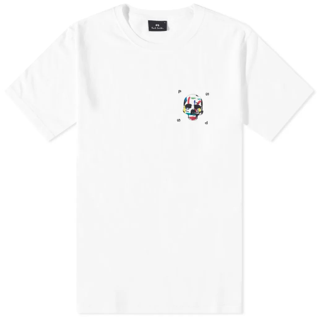 Paul Smith White Skeleton Logo T-Shirt