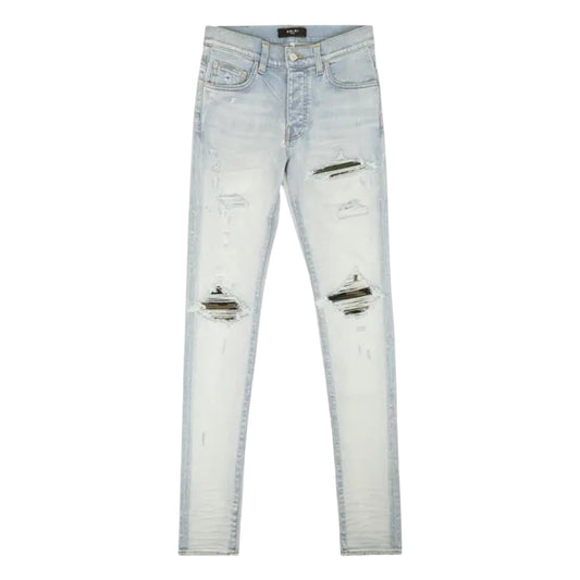 Amiri MX1 Camo Jean Light Indigo Blue Jeans