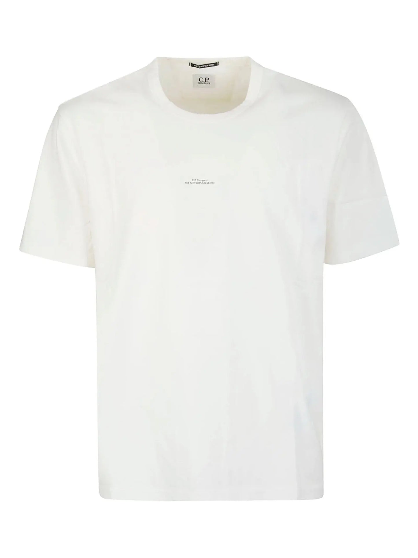 C.P Company Metropolis Centre Logo White T-Shirt - flizzone