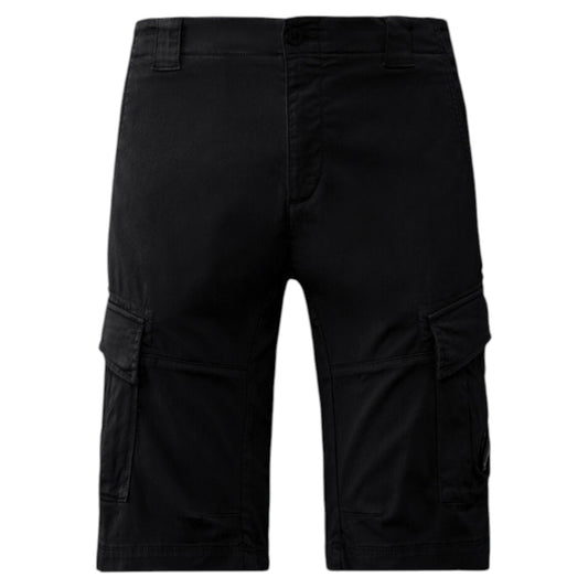 C.P. Company Stretch Sateen Lens Navy Cargo Shorts