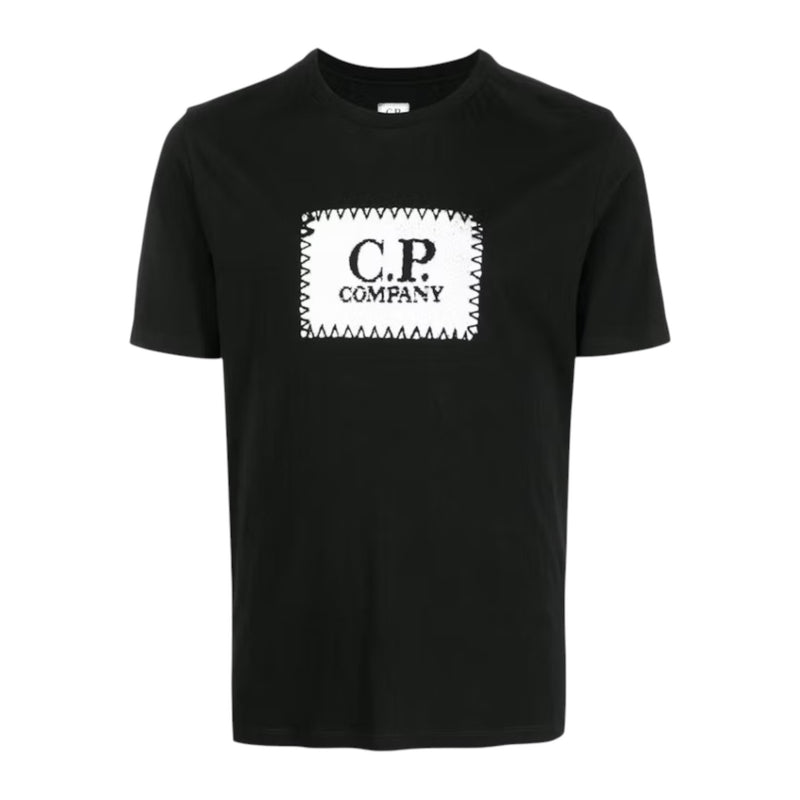 C.P. Company 30/1 Black Front Logo T-shirt