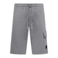 C.P. Company Light Fleece Cotton Shadow Grey Shorts