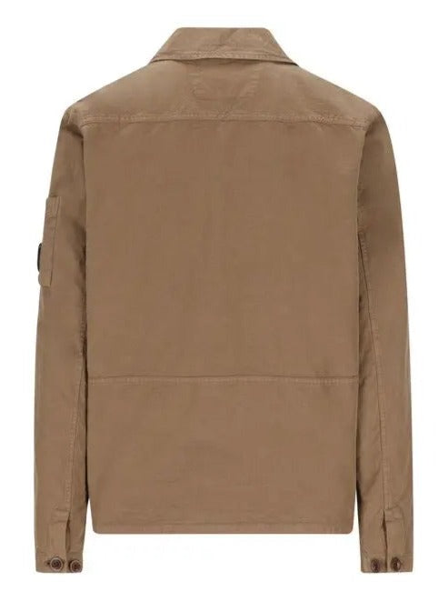 C.P. Company Cotton Shirt Light Brown Jacket - flizzone