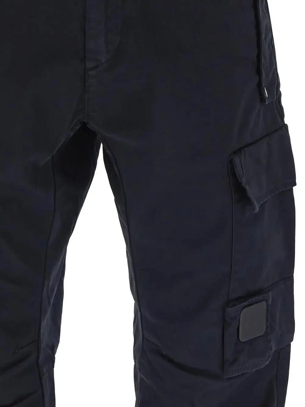 C.P. Company Logo-Patch Navy Cargo-Pocket Trousers - flizzone