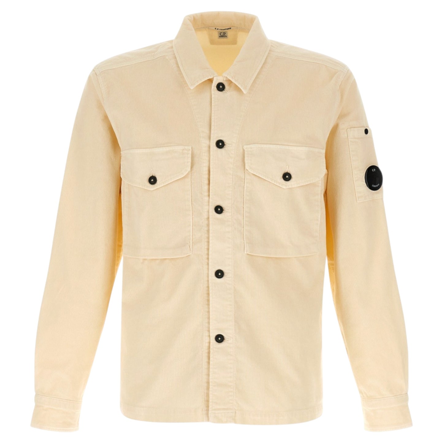 C.P. Company Corduroy Lens Button Beige Overshirt