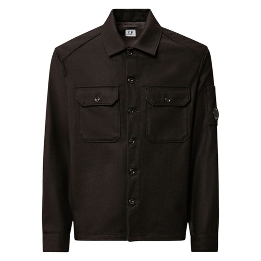 C.P. Company Felt Lens Black Overshirt