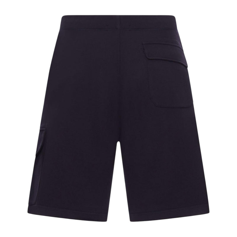 C.P. Company Diagonal Raised Embroidered Logo Navy Shorts