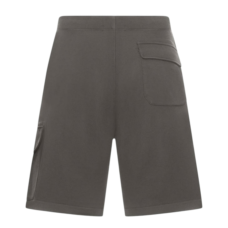 C.P. Company Diagonal Raised Embroidered Logo Gunmetal Grey Shorts