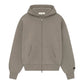 Essentials Heather Stone Zip-Up Hoodie