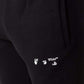 Off-White OW Logo Short Cuffed Black Sweatpants XS