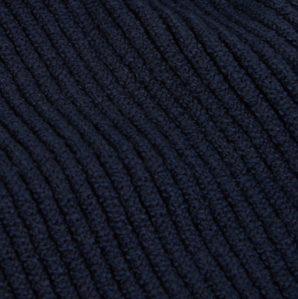 Stone Island Mixed Fabric Vanise Full Rib RWS Navy Wool Scarf