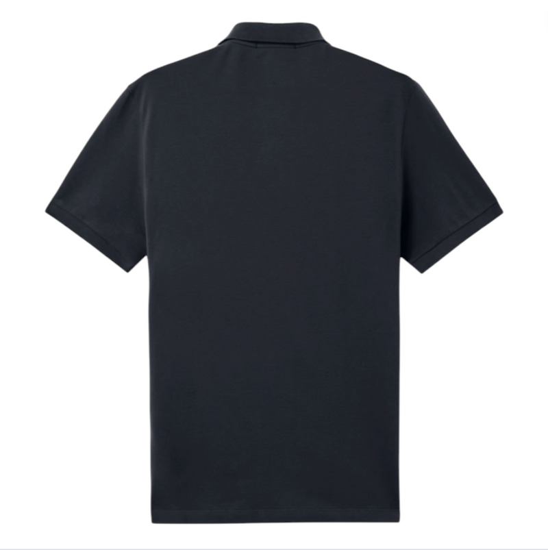 Stone Island Organic Cotton Elastane Pique Navy Polo Shirt