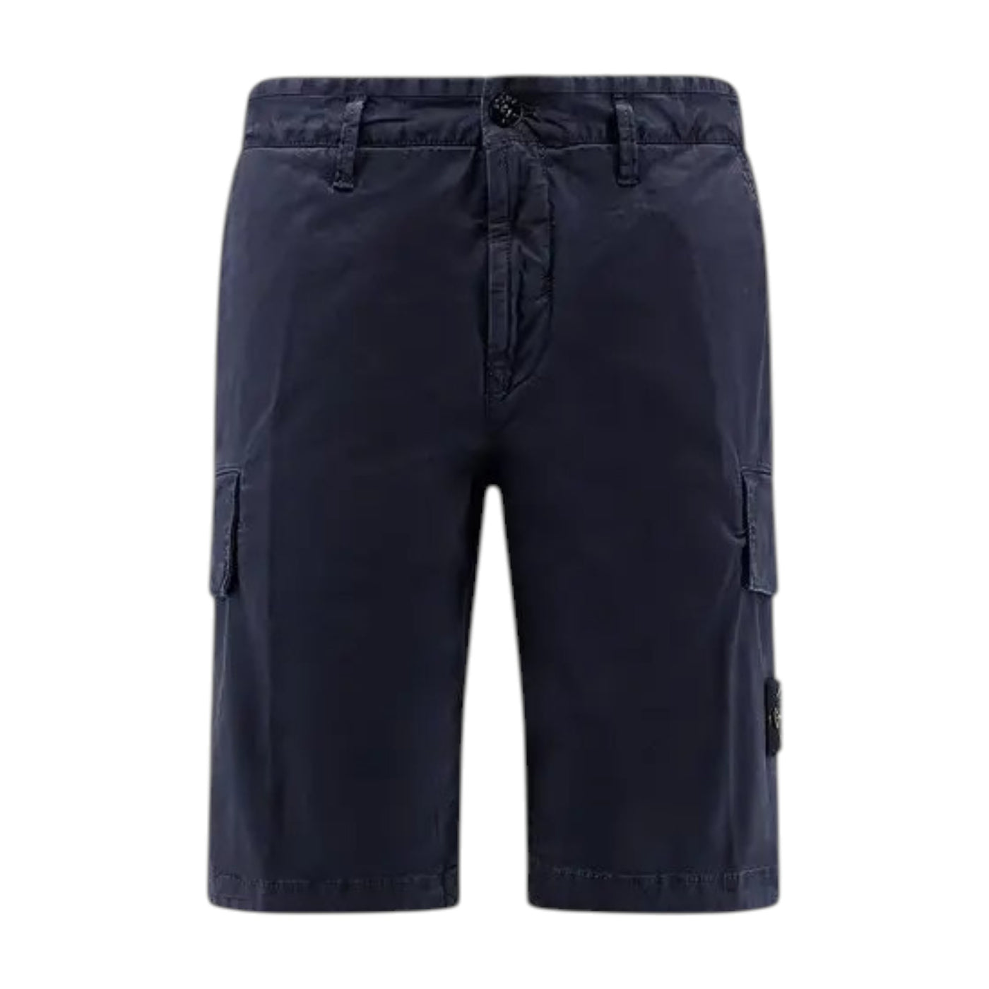Stone Island Stretch Twill Blue Cargo Bermuda Shorts — Stone Island
