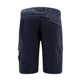 Stone Island Stretch Twill Blue Cargo Bermuda Shorts