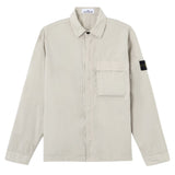 Stone Island Stretch Cotton Paracadute Pearl Grey Overshirt