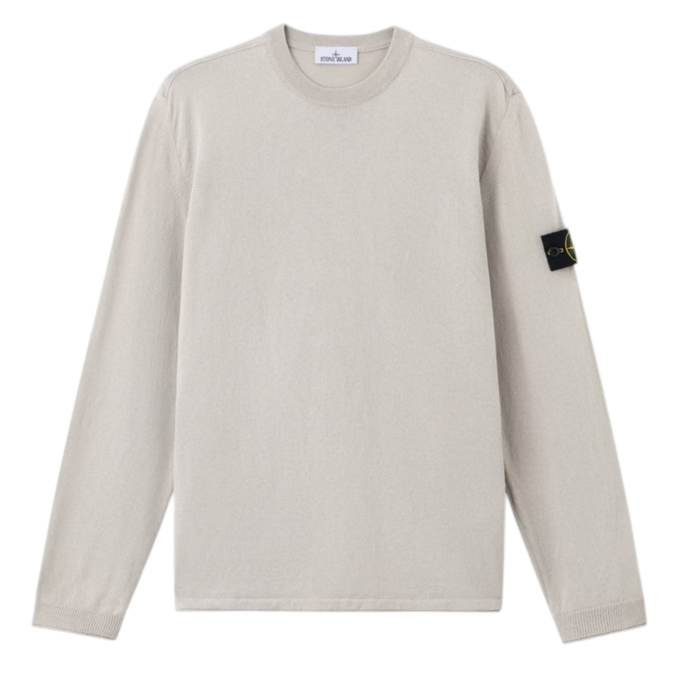 Stone Island Light Raw Hand Organic Pearl Grey Sweatshirt — Stone Island