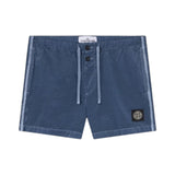 Stone Island Crinkled Nylon Slate Blue Swim Shorts