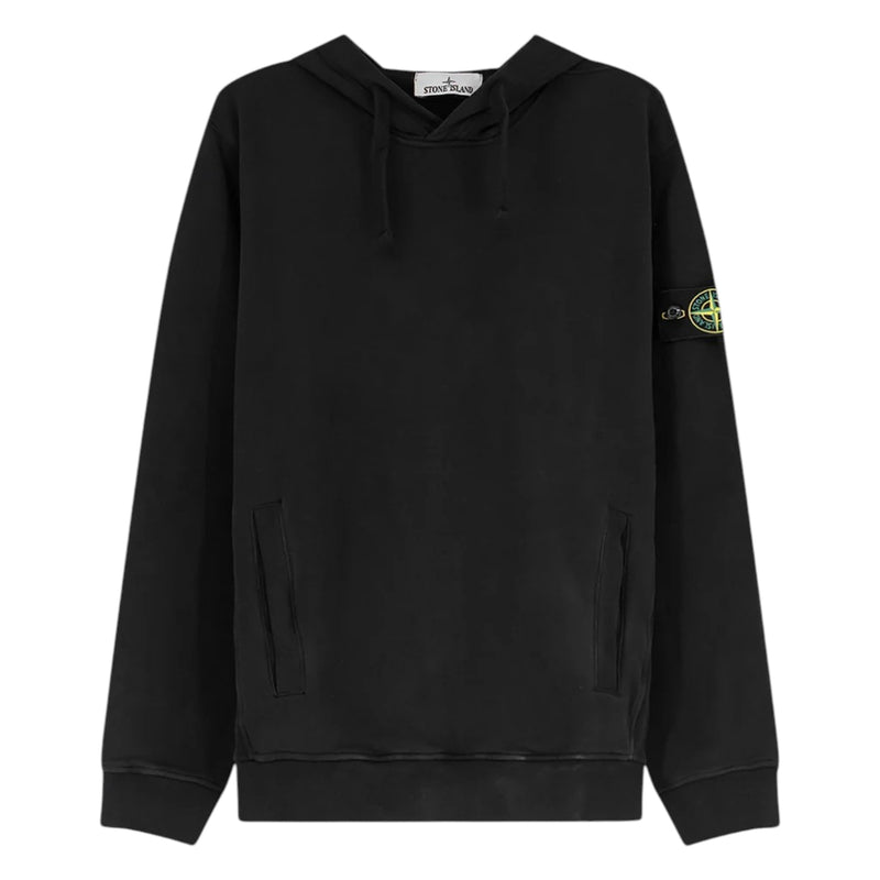 Stone Island Organic Cotton Black Hoodie Stone Island Organic Cotton Black Hoodie