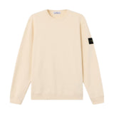 Stone Island Brushed Cotton Ivory White Sweatshirt