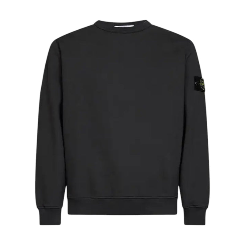 Stone Island Brushed Organic Cotton Lead Grey Sweatshirt Stone Island Brushed Organic Cotton Lead Grey Sweatshirt