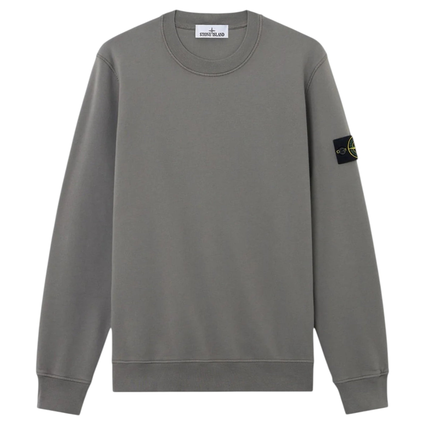 Stone Island Organic Cotton Charcoal Grey Sweatshirt — Stone Island