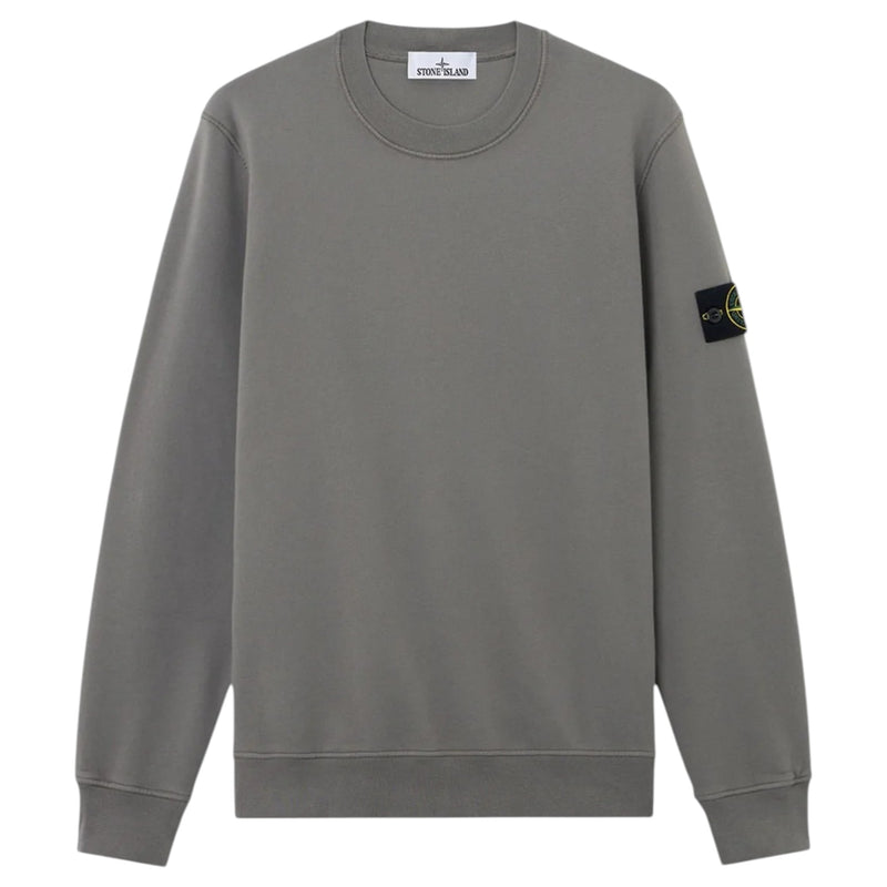 Stone Island Organic Cotton Charcoal Grey Sweatshirt Stone Island Organic Cotton Charcoal Grey Sweatshirt