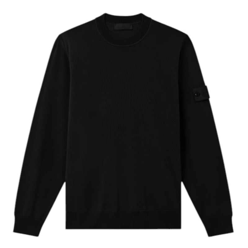 Stone Island Light RWS Pure Wool Ghost Black Sweatshirt Stone Island Light RWS Pure Wool Ghost Black Sweatshirt