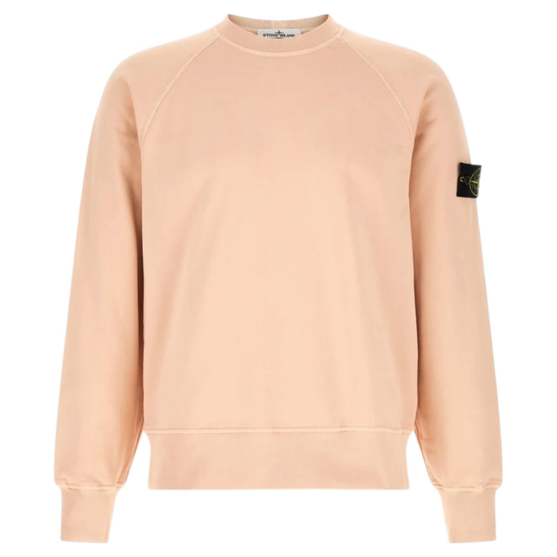 Stone Island Organic Cotton Pale Pink Peach Sweatshirt Stone Island Organic Cotton Pale Pink Peach Sweatshirt