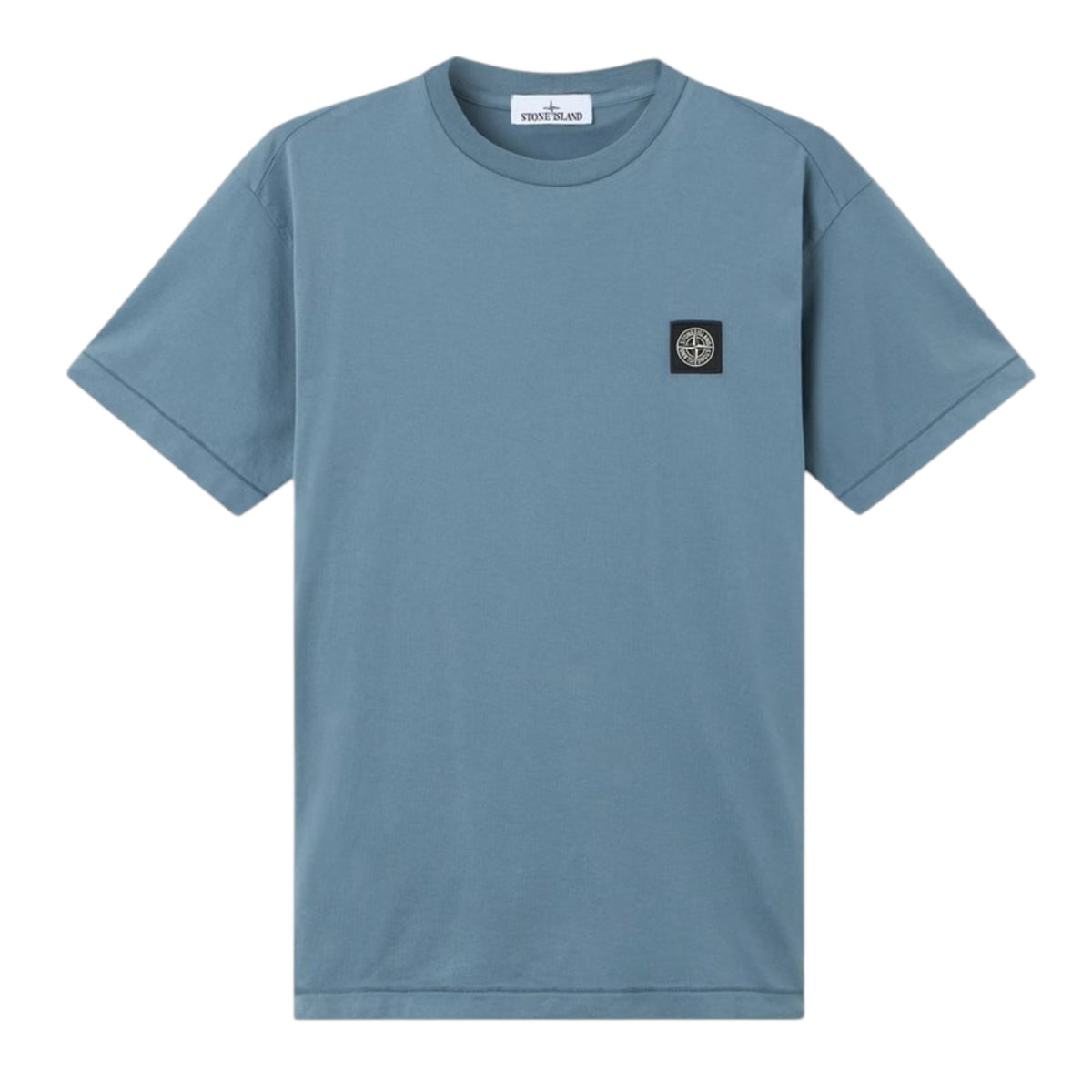 Stone Island Compass Patch Logo Steel Blue T-shirt — Stone Island