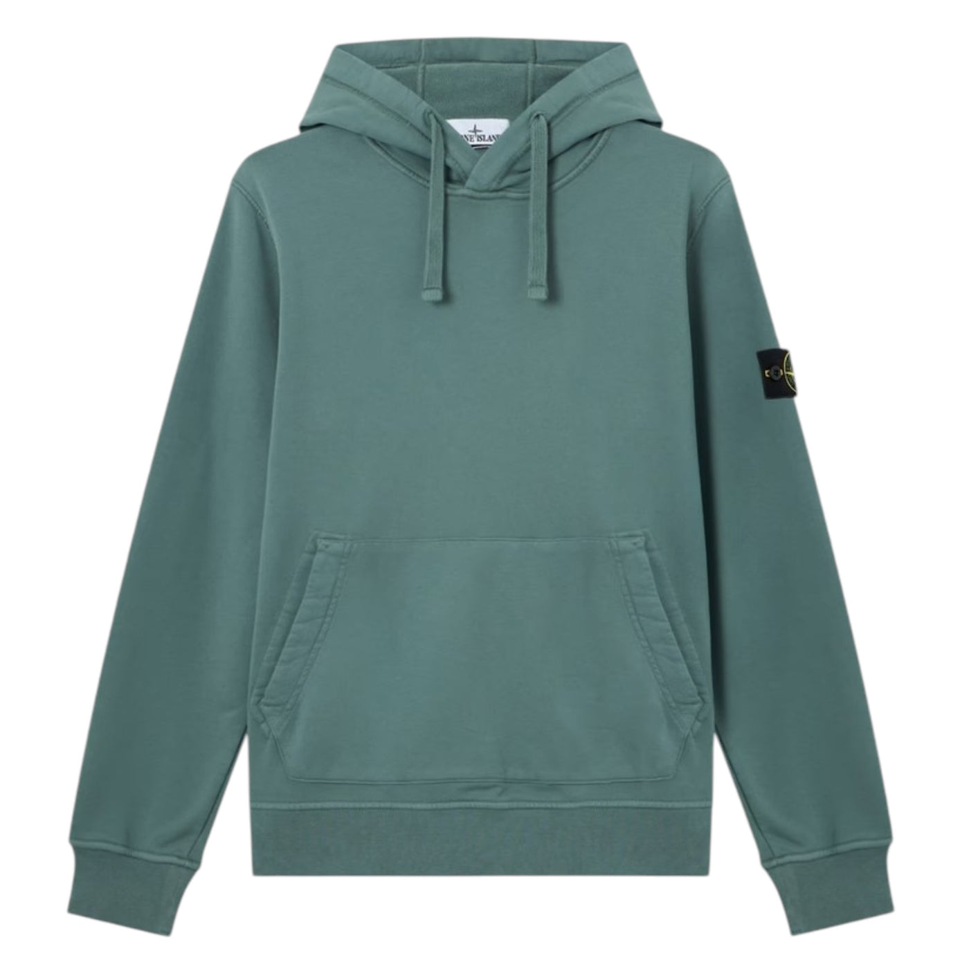 Stone Island Organic Cotton Ocean Green Hoodie — Stone Island