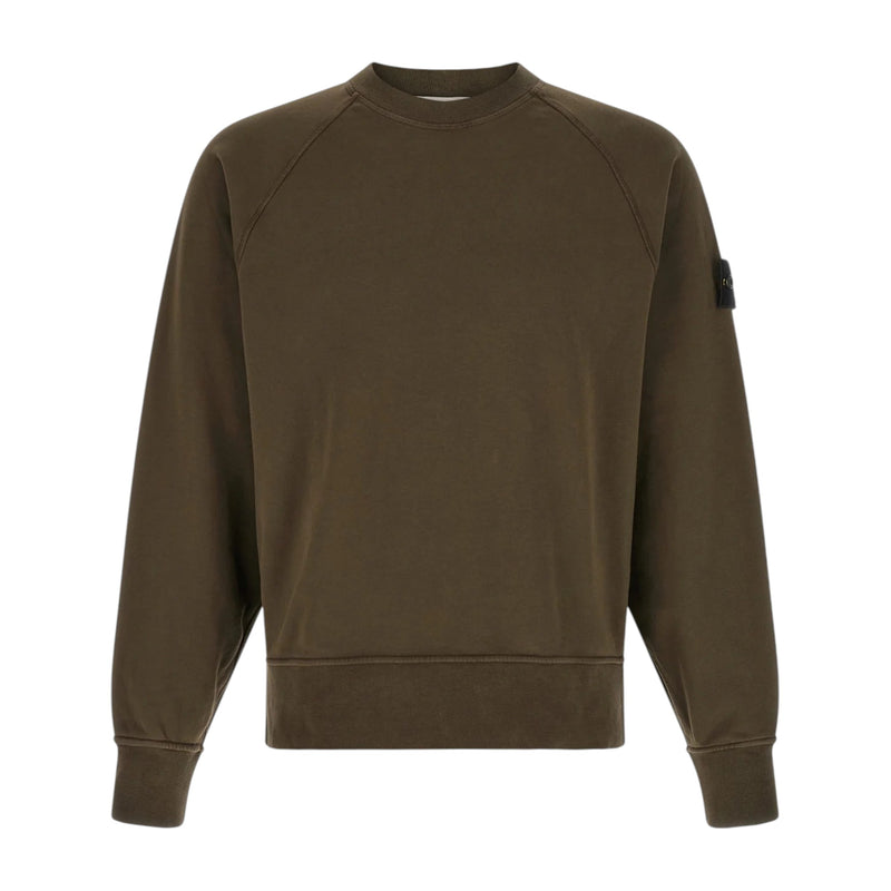 Stone Island Brushed Cotton Grey Sweatshirt Stone Island Brushed Cotton Grey Sweatshirt