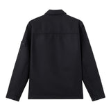 Stone Island Nylon Wool Flannel Ghost Black Overshirt